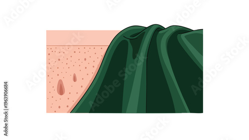 Green Fabric Draping Over Skin Texture, Textile Design Element