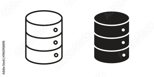Database icon and symbol. Vector logo design element.