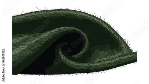 Abstract Green Textile Swirl Texture Background - Fabric Design Element