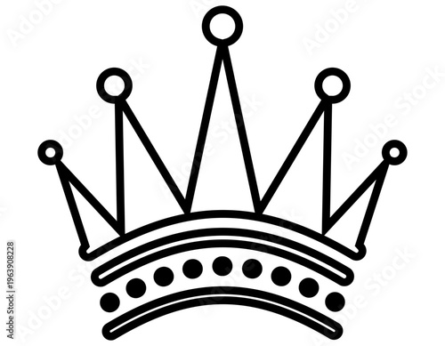 シンプルな王冠のイラスト　