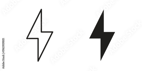 flash icon and symbol. Vector logo design element.