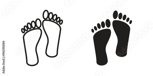 Foot icon and symbol. Vector logo design element.