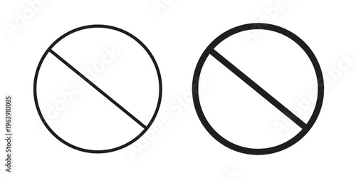 Forbidden icon and symbol. Vector logo design element.