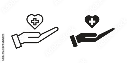 Health care icon and symbol. Vector logo design element.