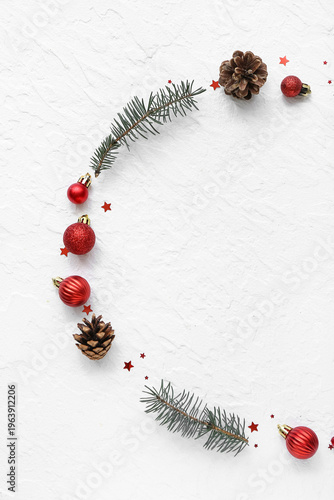 Frame made of Christmas tre...