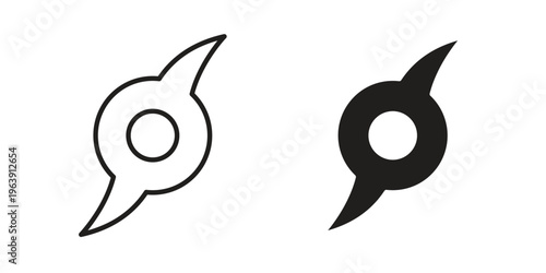 Hurricane icon and symbol. Vector logo design element.