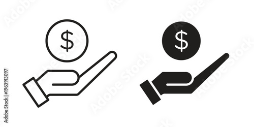 Investment icon and symbol. Vector logo design element.