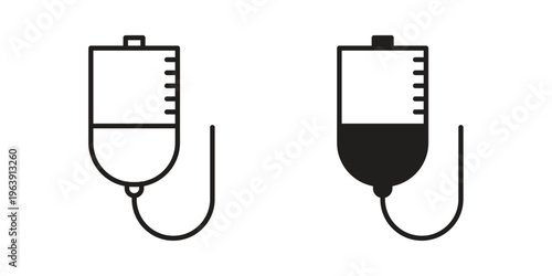 IV bag icon and symbol. Vector logo design element.