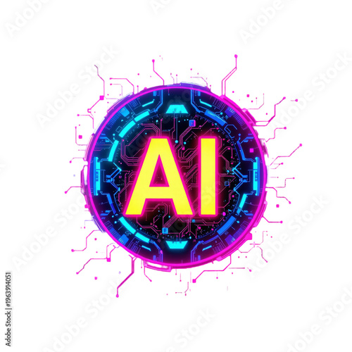 Ai technology revolution digital space graphic design futuristic environment close-up view innovation concept