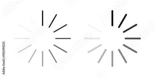 Loading icon and symbol. Vector logo design element.