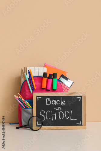 School backpack, different ...