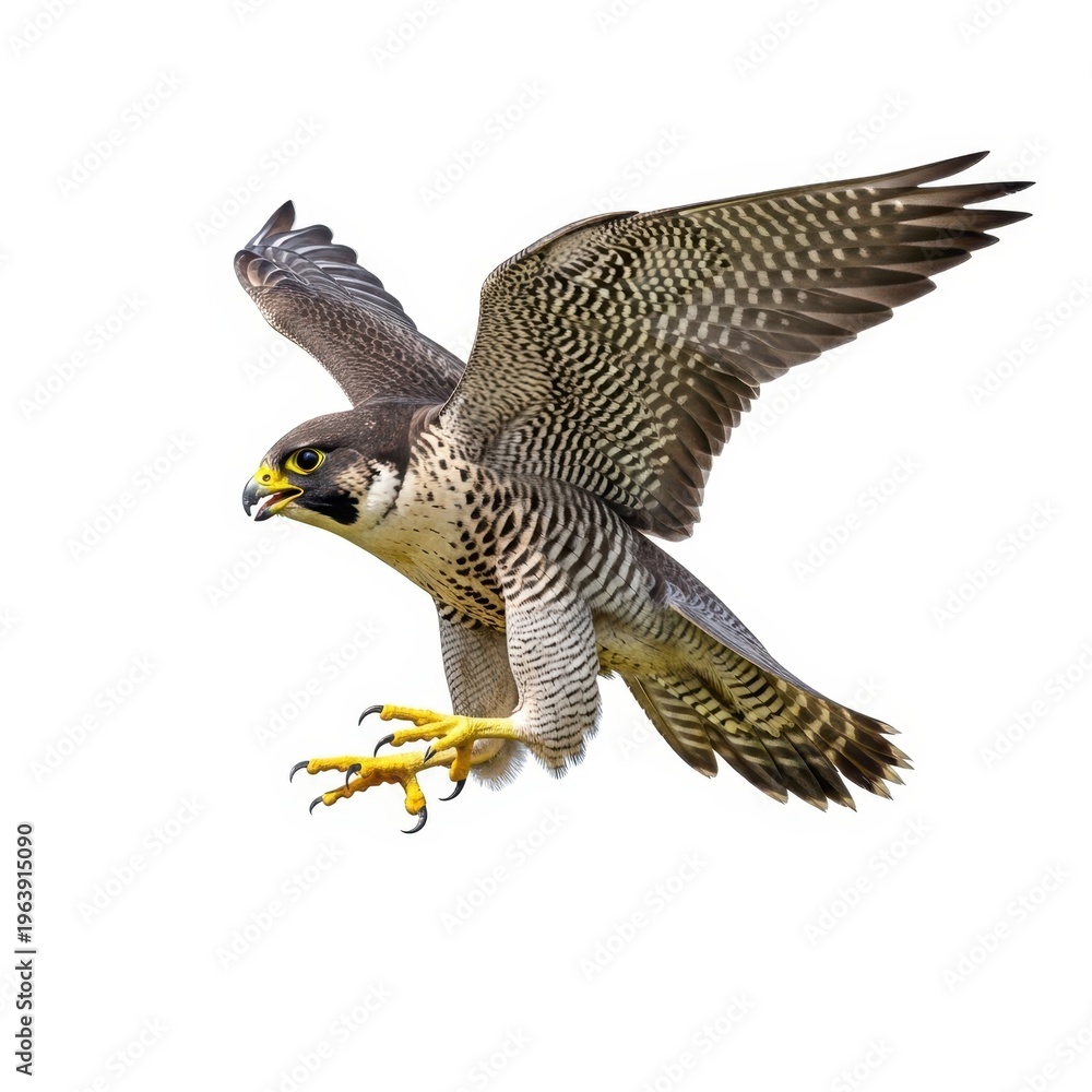 Fototapeta premium A large bird of prey with yellow feet