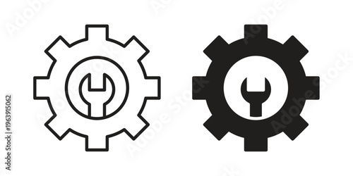 Maintenance icon and symbol. Vector logo design element.