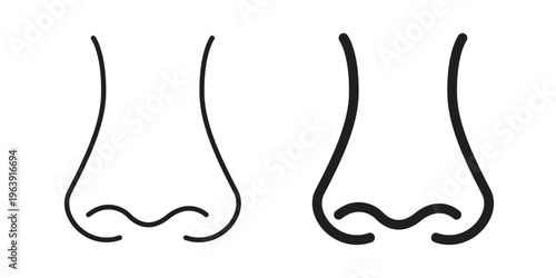 Nose icon and symbol. Vector logo design element.