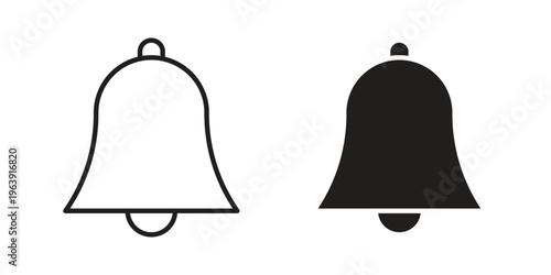 Notification icon and symbol. Vector logo design element.