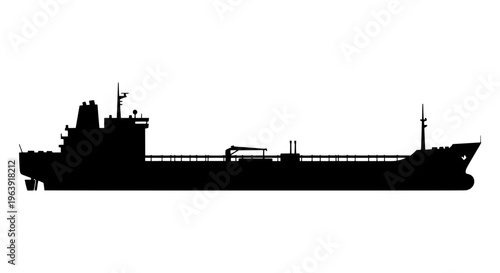 A large cargo ship sails across calm waters on a sunny day