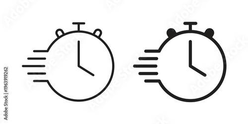 Quick time icon and symbol. Vector logo design element.