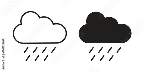 Rain icon and symbol. Vector logo design element.