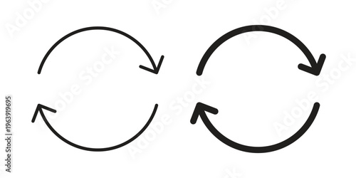 repeat icon and symbol. Vector logo design element.