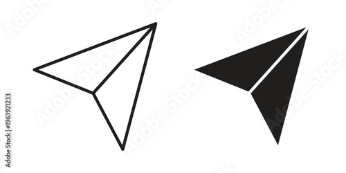 Send icon and symbol. Vector logo design element.