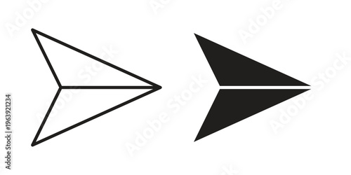 Send icon and symbol. Vector logo design element.