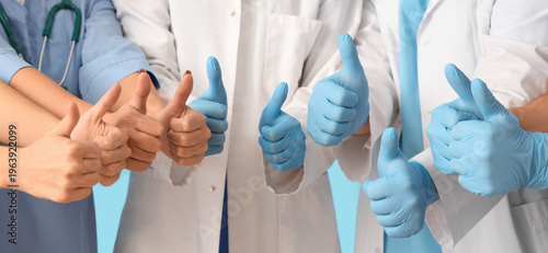 Group of doctors showing th...