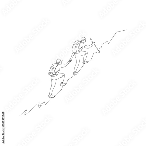 Black silhouette of a man walking a tightrope with a cane