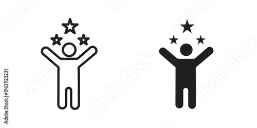 Success icon and symbol. Vector logo design element.