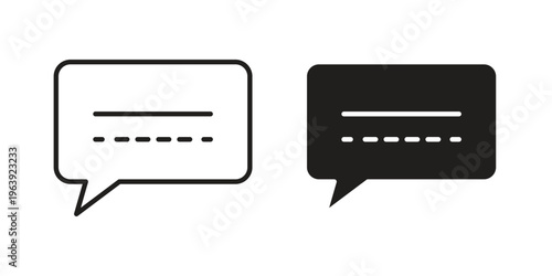 Subtitles icon and symbol. Vector logo design element.