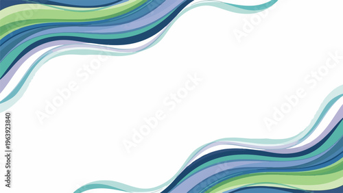 Colorful Wavy Lines on White Background 1.