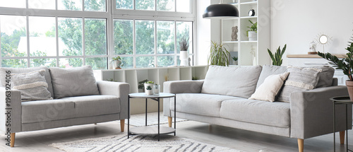 Interior of light living ro...