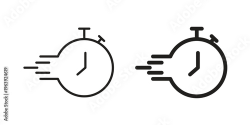 Time fast icon and symbol. Vector logo design element.