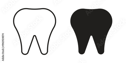Tooth icon and symbol. Vector logo design element.