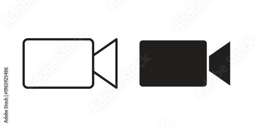 Video call icon and symbol. Vector logo design element.