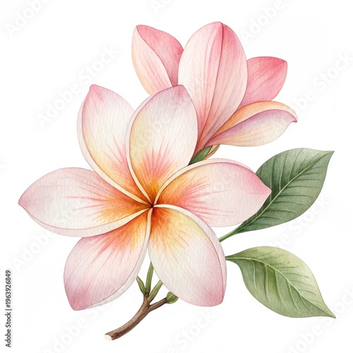 Pastel Watercolor Floral Bouquet Illustration