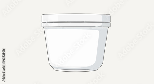 A simple, clean illustration of a white, lidded jar on a light background