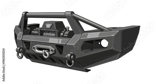 The future of off-road vehicle design showcases a sleek winch bumper.