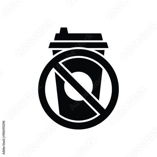 Illustration of vector stopwatch icon with prohibition symbol no waiting or timing allowed