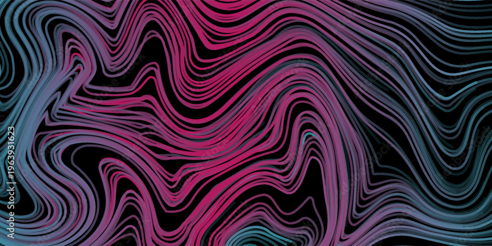 Obraz premium Abstract background of topographic map. Contour map. 3D Topographic map. Valleys and mountains. Geography concept. Wavy backdrop. 3d vector.