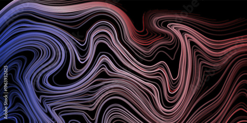 Abstract background of topographic map. Contour map. 3D Topographic map. Valleys and mountains. Geography concept. Wavy backdrop. 3d vector.