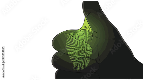 Thumbs Up Gesture Illustration for Positive Feedback, Approval, Success