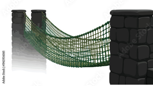 Rope Bridge Kids Playground Adventure Structure | Outdoor Park Obstacle Course