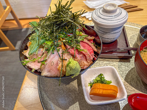 Rich melting tuna donburi