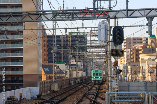 Morning view of Nishitetsu Kurume Station in Fukuoka Japan
