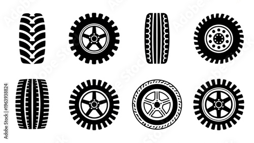 Dynamic silhouettes of a person performing various acrobatic jumps in mid-air