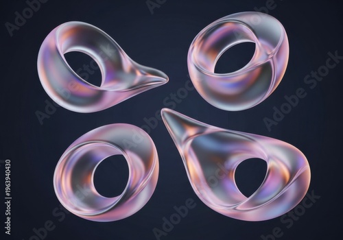 Intricate views of a torus knot mathematical visualization with color gradients