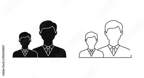 Business Teamwork Partnership Silhouettes Vector