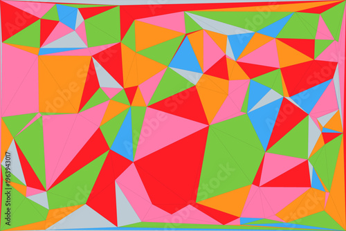 Vibrant abstract background with lively polygonal shapes and bright color contrasts.