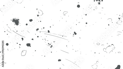 Distressed white background with scattered black ink splatters and scratches