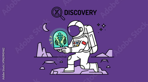 Astronaut Holding Green Planet.